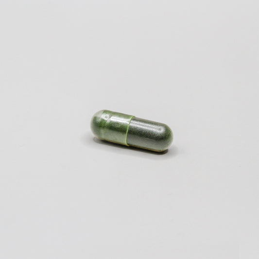 Dark green pill